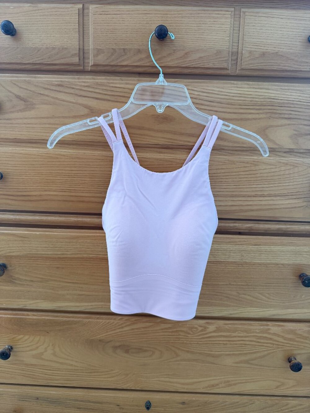 Like a Cloud Longline Bra High Neck Light Support, B/C Cup EUC Pale Pink